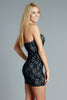 Lace Over Striped Tube Dress