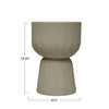 Ribbed Metal Footed Planter