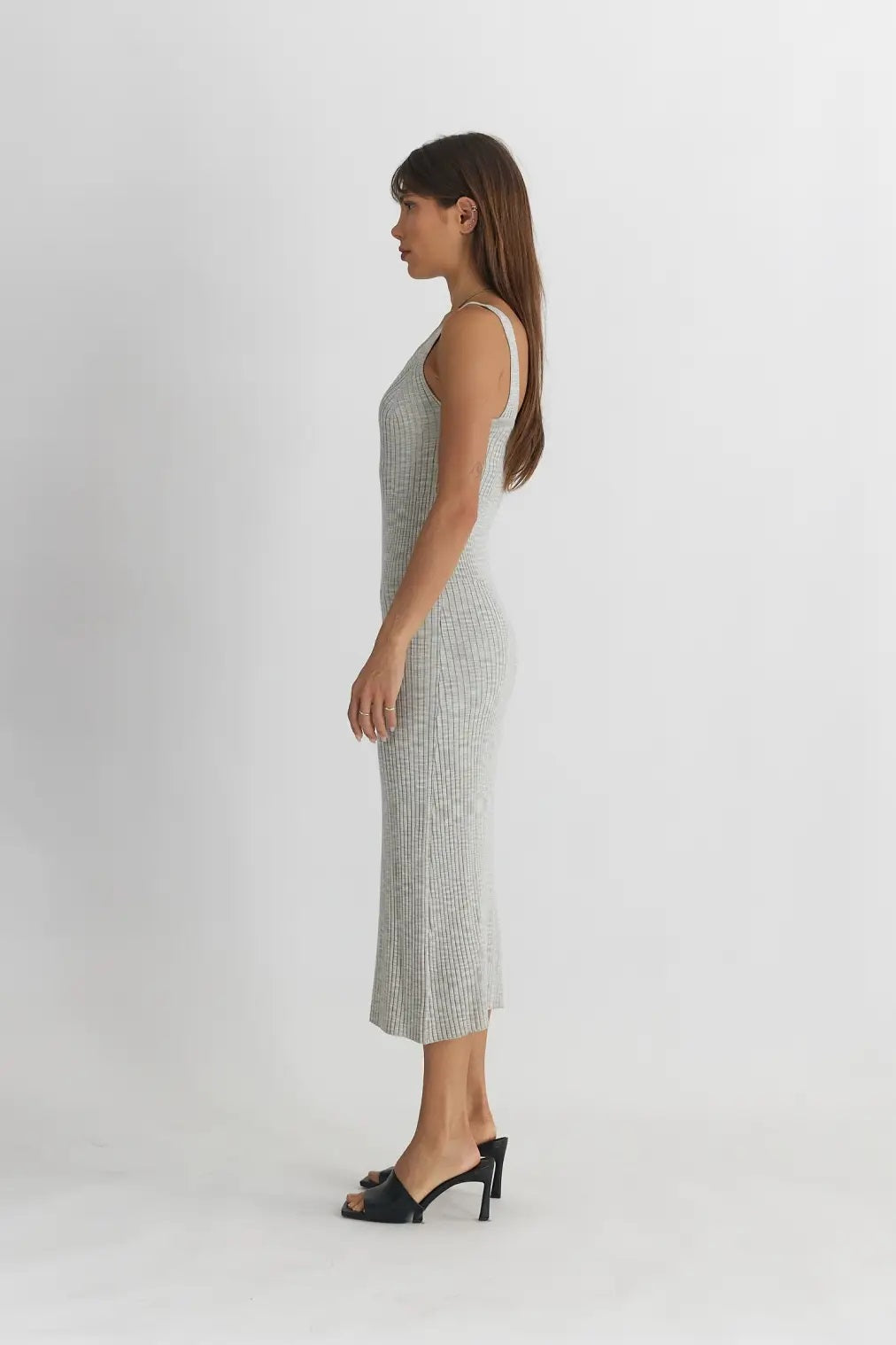 all:row, The Dove Dress in Heather Grey - Boutique Dandelion