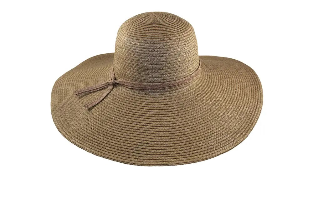 Jeanne Simmons, Paper Braid 6" Wire Brim Hat in Brown - Boutique Dandelion