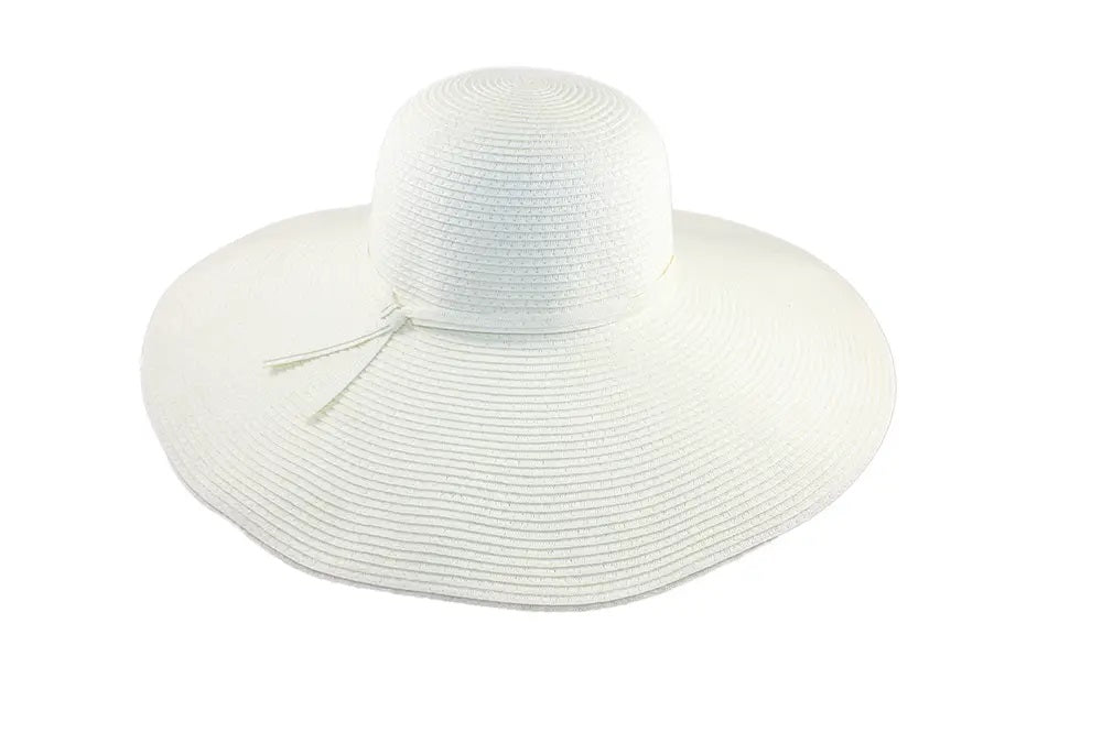 Jeanne Simmons, Paper Braid 6" Wire Brim Hat in Ivory - Boutique Dandelion