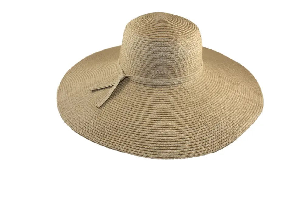 Jeanne Simmons, Paper Braid 6" Wire Brim Hat in Light Brown - Boutique Dandelion