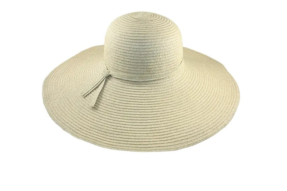 Jeanne Simmons, Paper Braid 6" Wire Brim Hat in Tan - Boutique Dandelion