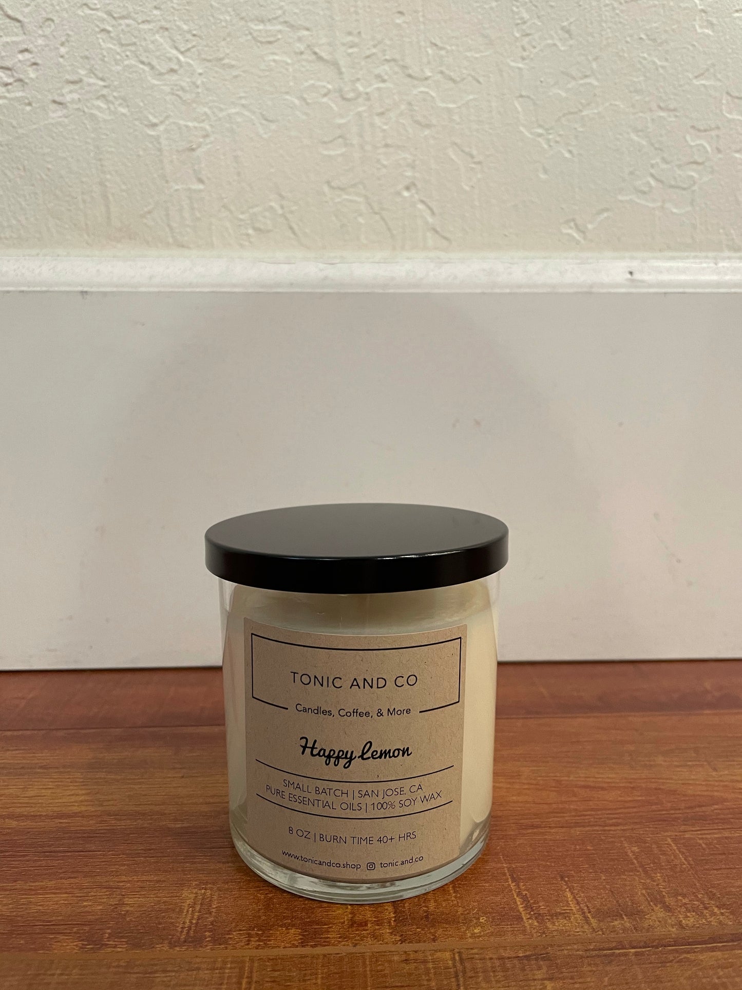 Tonic and Co, Happy Lemon Soy Scented Candle
