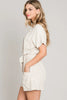Allie Rose, Linen Collared Romper
