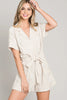 Allie Rose, Linen Collared Romper