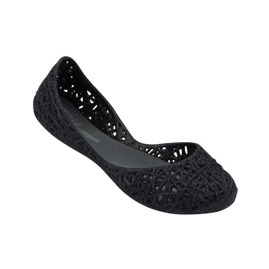 Mel by Melissa, Campana Zig Zag in Black Glitter - Boutique Dandelion