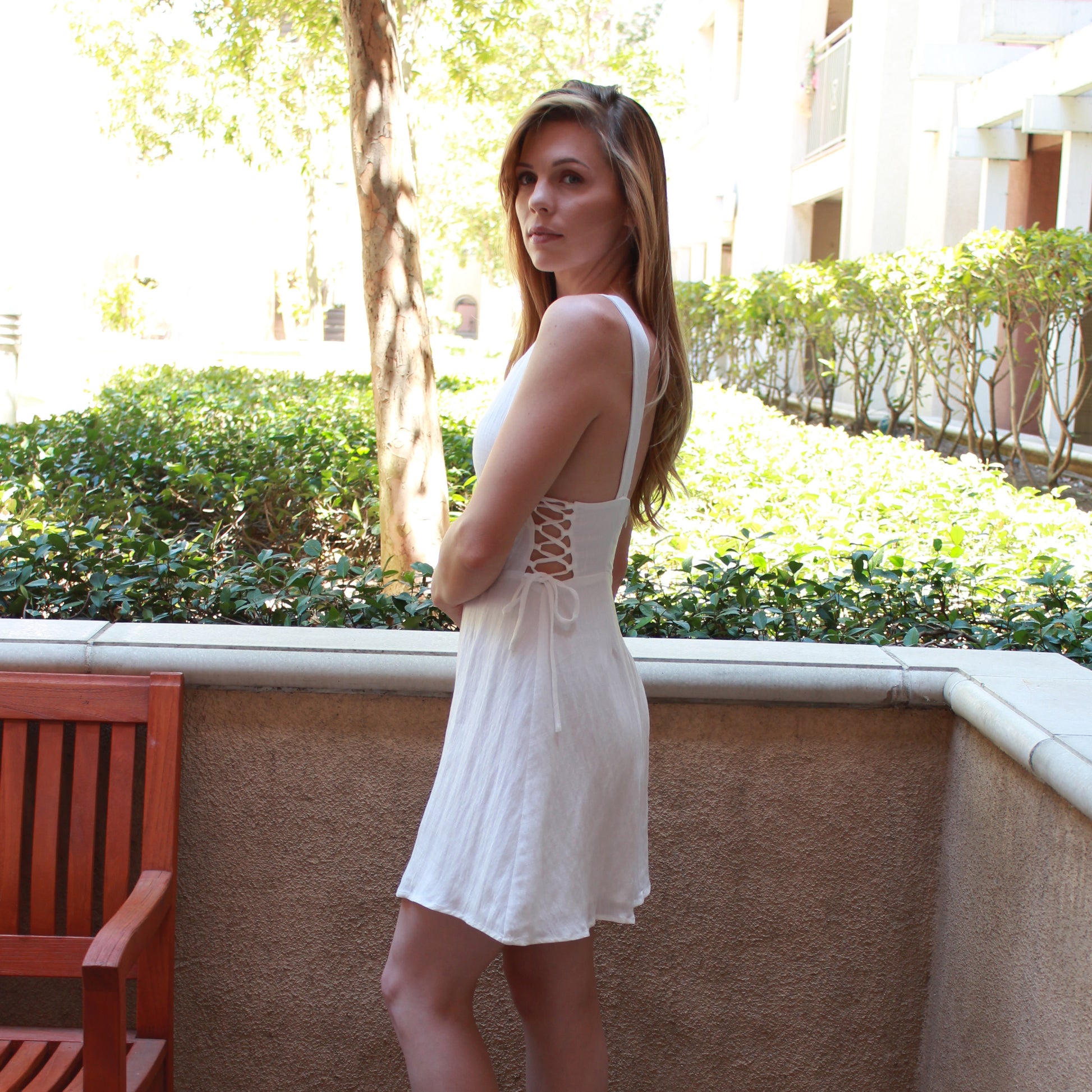 Lucca Couture, Mini Dress With Side Lace Up Detail Boutique Dandelion Lucca Couture, Mini Dress With Side Lace Up Detail Boutique Dandelion