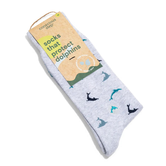 Conscious Step, Socks That Protect Dolphins - Fin Flipping Dolphins - Boutique Dandelion