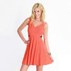 Waist Contrast Skater Dress